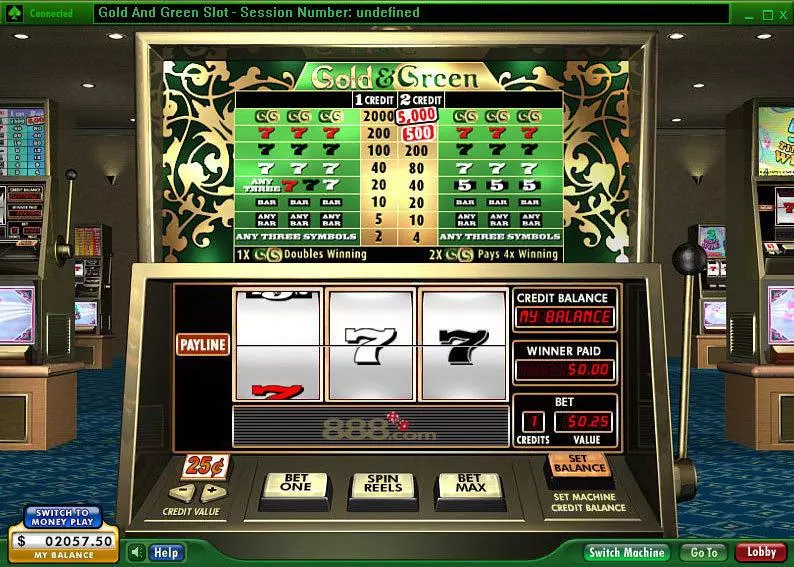 Gold 'n' Green 888 Slot Game released in   - 