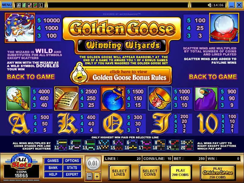Golden Goose - Winning Wizards Microgaming Slot Game released in   - Free Spins