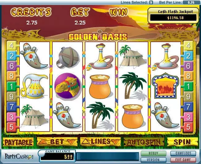 Golden Oasis bwin.party Slot Game released in   - Second Screen Game