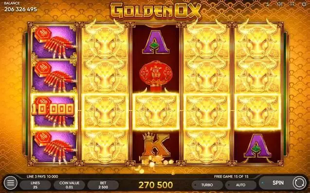 Golden Ox Endorphina Slot Game released in February 2021 - Free Spins