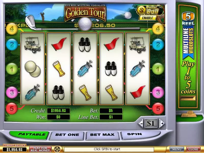 Golden Tour PlayTech Slot Game released in   - Second Screen Game