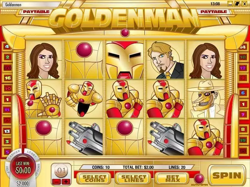 Goldenman Rival Slot Game released in September 2008 - Free Spins