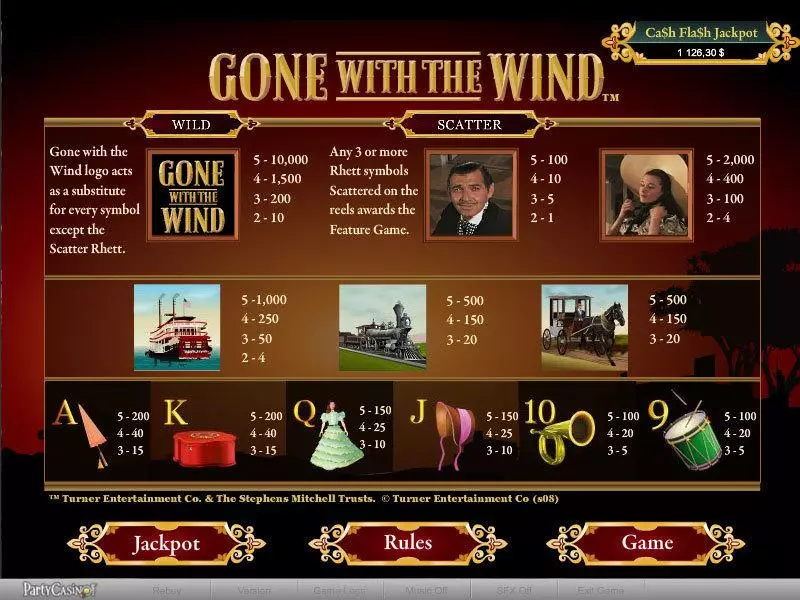 Gone With The Wind bwin.party Slot Game released in   - Free Spins
