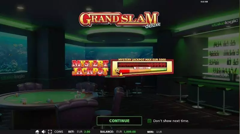 Grand Slam Deluxe StakeLogic Slot Game released in December 2018 - 