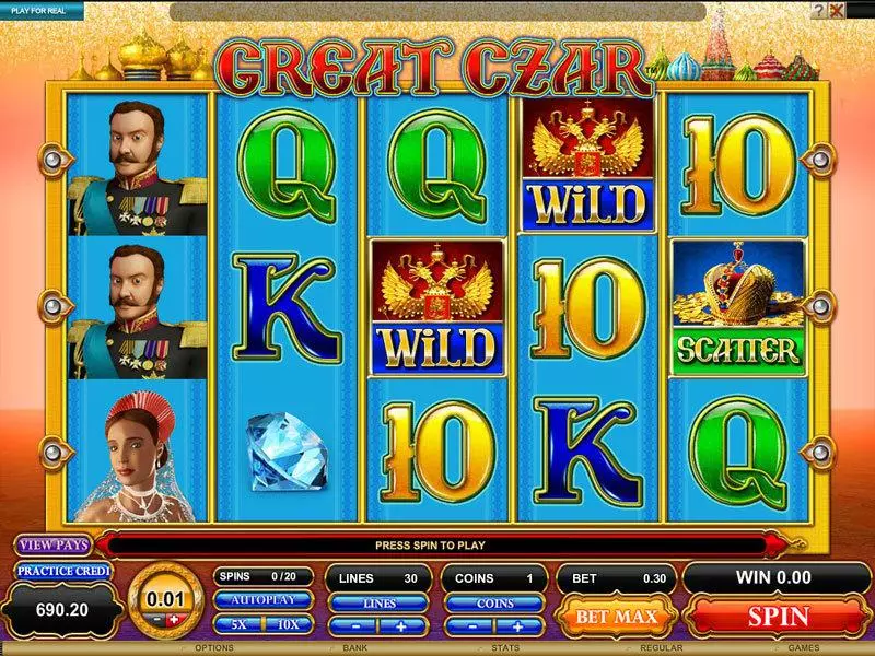 Great Czar Microgaming Slot Game released in   - Free Spins