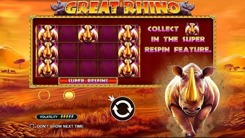 Great Rhino Pragmatic Play Slot Game released in April 2018 - Free Spins
