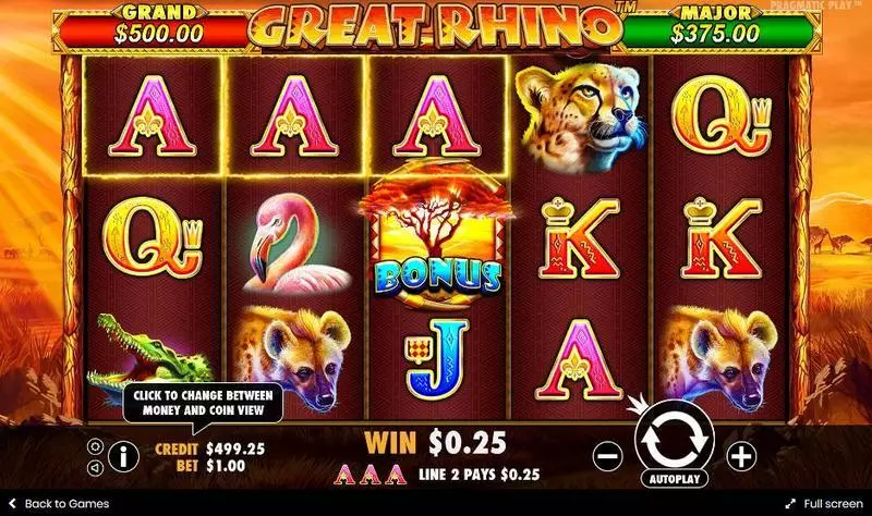 Great Rhino Pragmatic Play Slot Game released in April 2018 - Free Spins