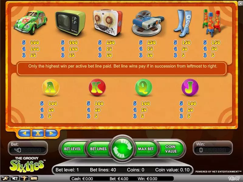 Groovy Sixties NetEnt Slot Game released in   - Free Spins