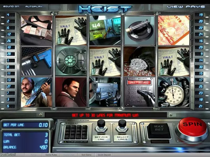 Heist bwin.party Slot Game released in   - Second Screen Game