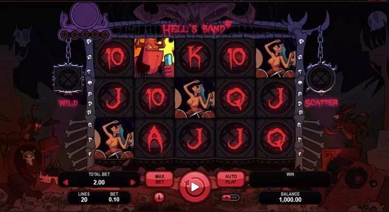 Hell's Band Booongo Slot Game released in April 2017 - Free Spins