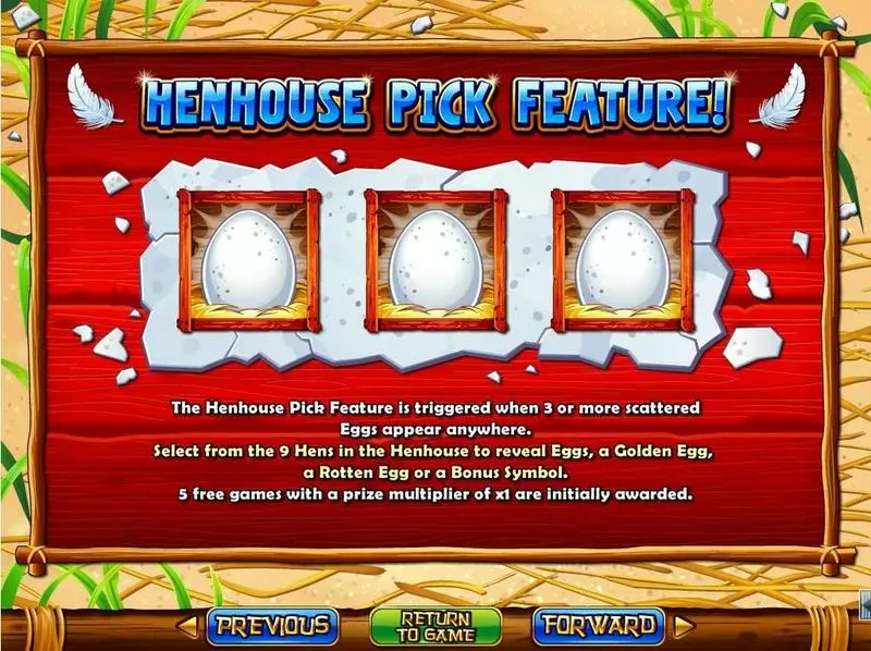 Hen House RTG Slot Game released in October 2013 - Pick a Box