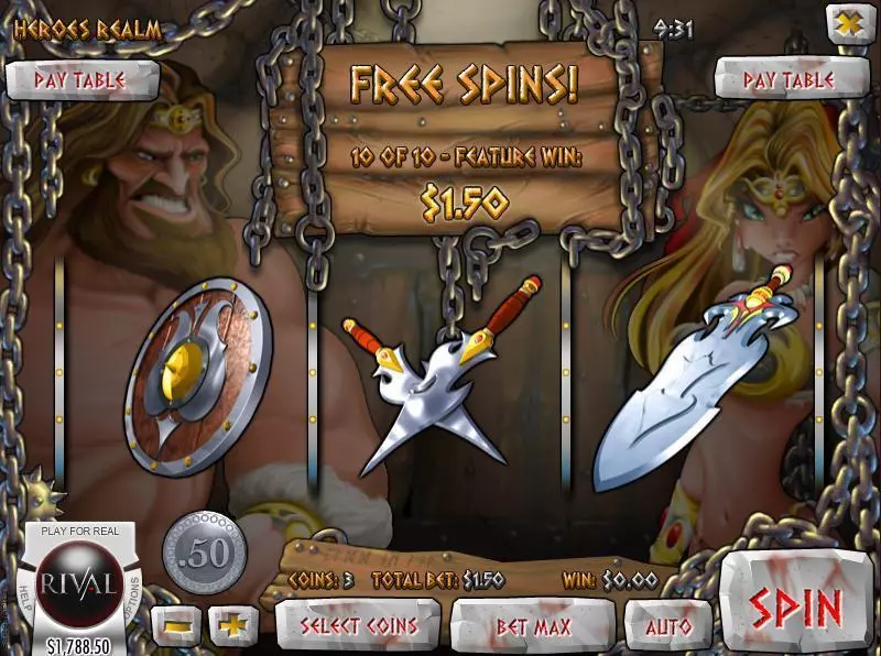 Heroes' Realm Rival Slot Game released in May 2011 - Free Spins