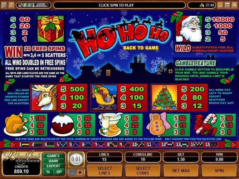 Ho Ho Ho Microgaming Slot Game released in   - Free Spins