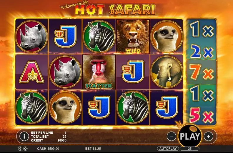 Hot Safari Topgame Slot Game released in April 2016 - Free Spins