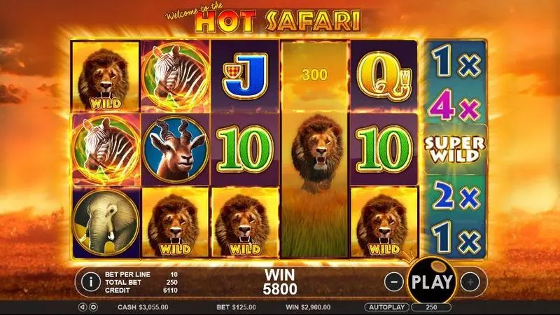 Hot Safari Topgame Slot Game released in April 2016 - Free Spins