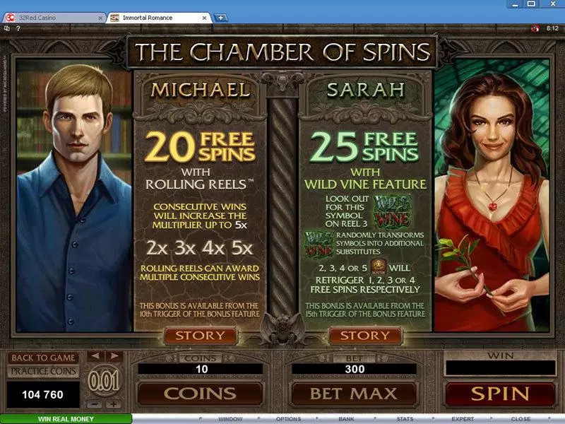 Immortal Romance Microgaming Slot Game released in   - Free Spins