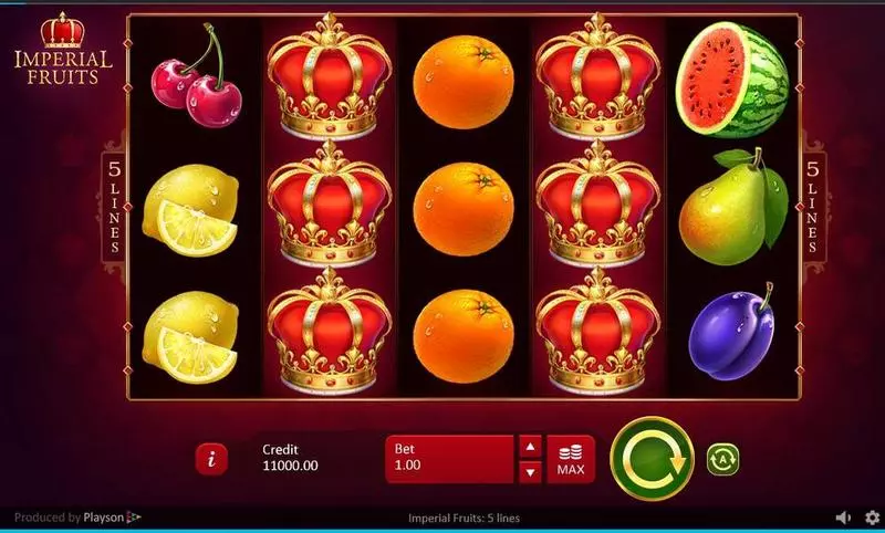 Imperial Fruits Playson Slot Game released in March 2019 - 