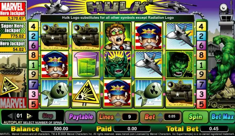 Incredible Hulk CryptoLogic Slot Game released in   - 