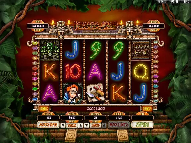 Indiana Jane RTG Slot Game released in April 2012 - Second Screen Game