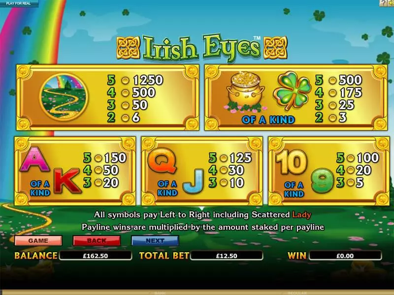 Irish Eyes Microgaming Slot Game released in   - Free Spins