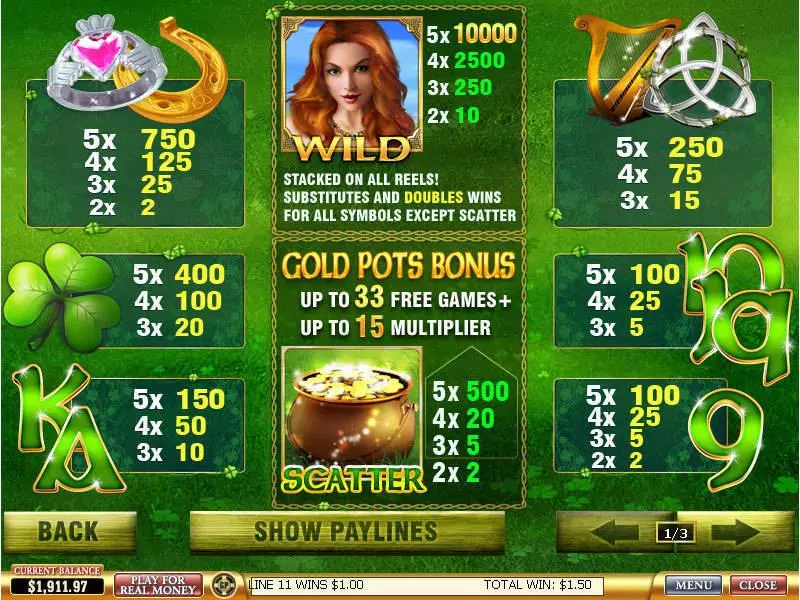 Irish Luck PlayTech Slot Game released in   - Free Spins