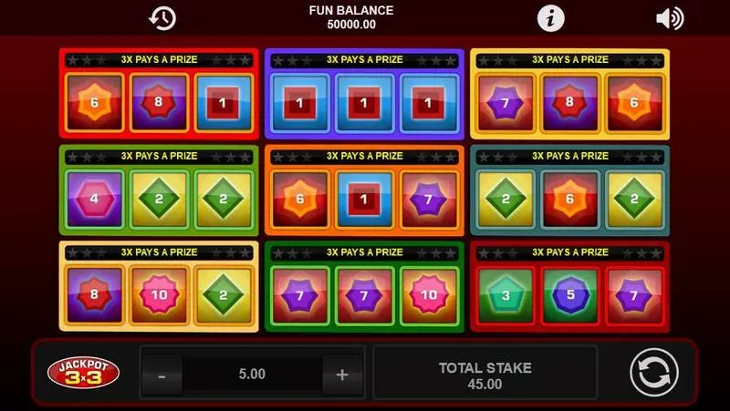 Jackpot 3X3 1x2 Gaming Slot Game released in   - 