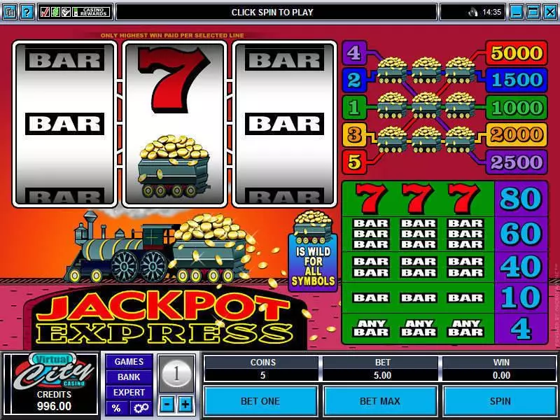 Jackpot Express Microgaming Slot Game released in   - 