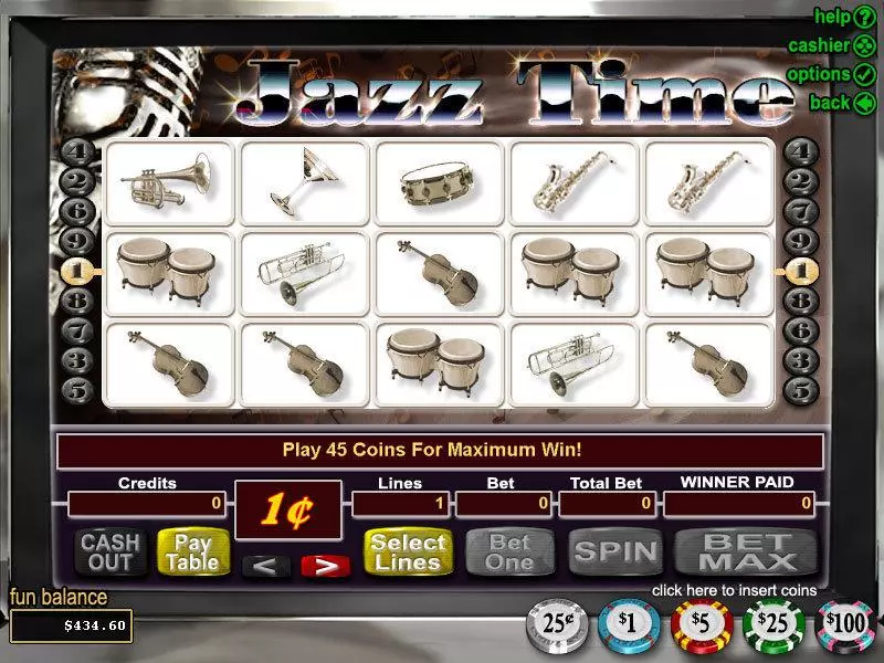 Jazz Time RTG Slot Game released in   - Second Screen Game