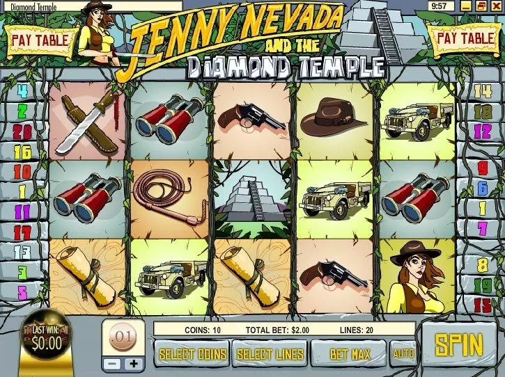 Jenny Nevada And The Diamond Temple Rival Slot Game released in   - Free Spins