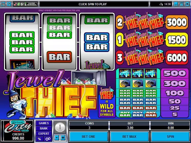 Jewel Thief Microgaming Slot Game released in   - 