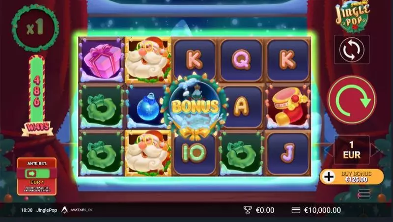 JinglePop AvatarUX Slot Game released in December 2023 - Collect Feature