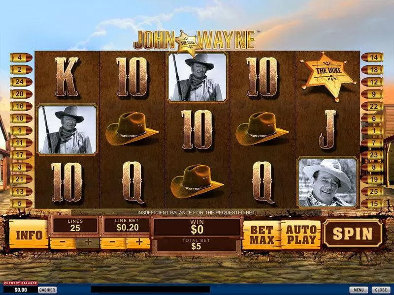 John Wayne PlayTech Slot Game released in   - Free Spins