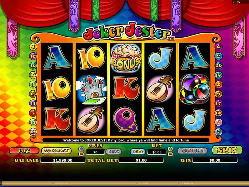 Joker Jester Microgaming Slot Game released in   - Second Screen Game