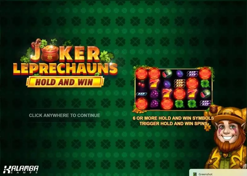 Joker Leprechauns Hold and Win Kalamba Games Slot Game released in March 2024 - Free Spins