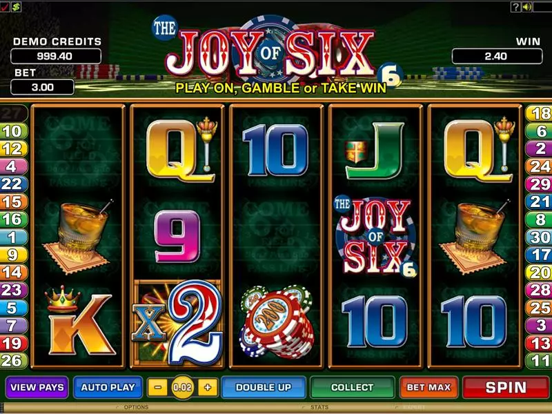 Joy of Six Microgaming Slot Game released in   - Free Spins