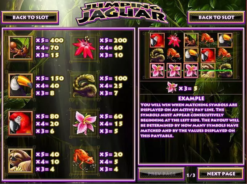 Jumping Jaguar Rival Slot Game released in August 2017 - Free Spins