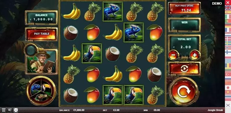 Jungle Break Red Rake Gaming Slot Game released in May 2024 - Free Spins