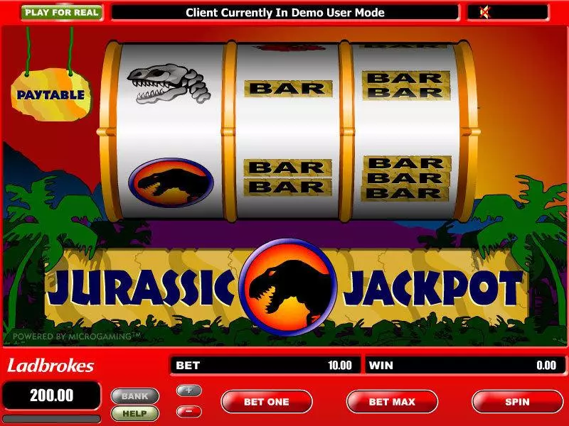 Jurassic Jackpot Big Reel Microgaming Slot Game released in   - 