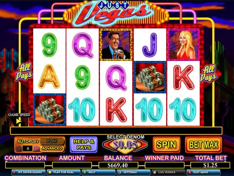 Just Vegas Genesis Slot Game released in December 2009 - Free Spins