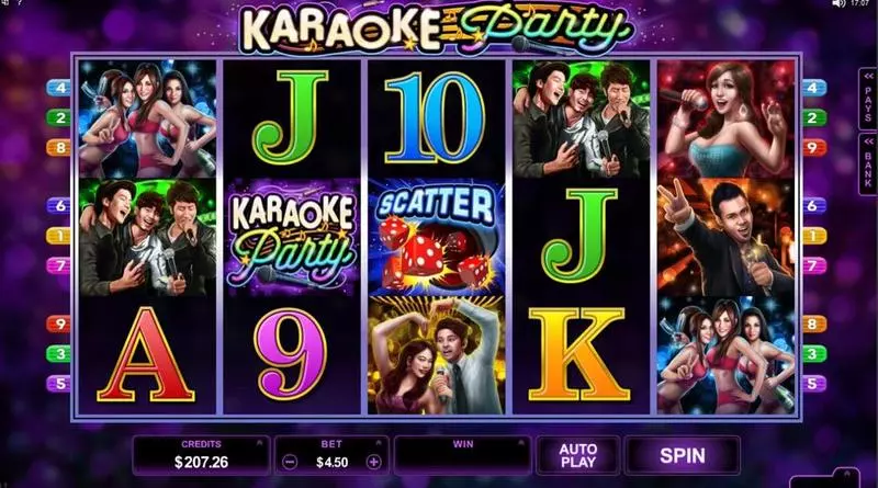 Karaoke Party Microgaming Slot Game released in August 2016 - Free Spins