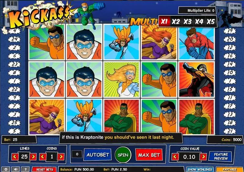 Kick Ass 1x2 Gaming Slot Game released in   - Free Spins