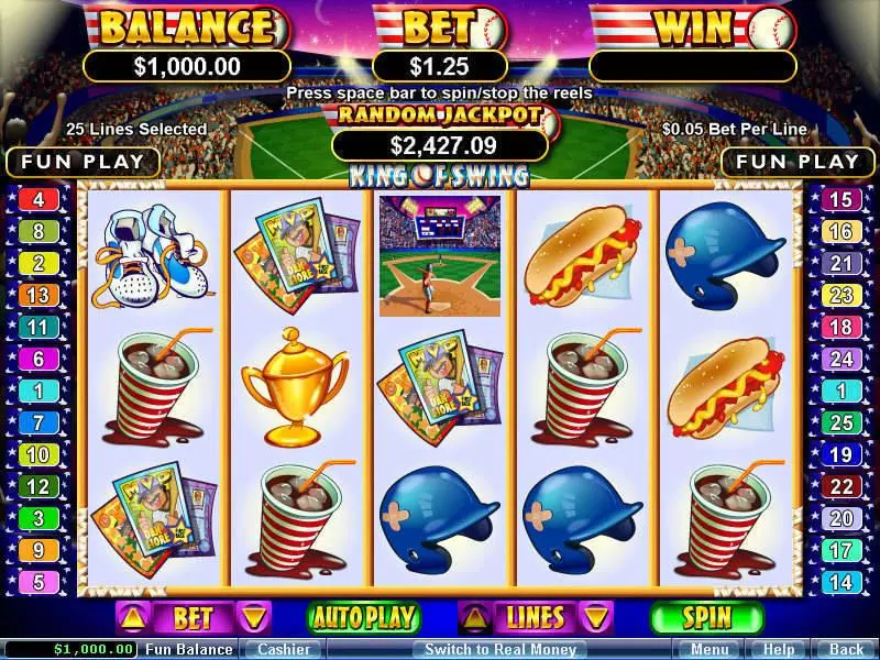 King of Swing RTG Slot Game released in July 2009 - Free Spins