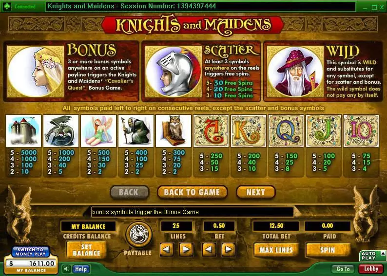 Knights and Maidens 888 Slot Game released in   - Free Spins