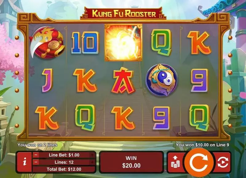 Kung Fu Rooster RTG Slot Game released in September 2017 - Free Spins