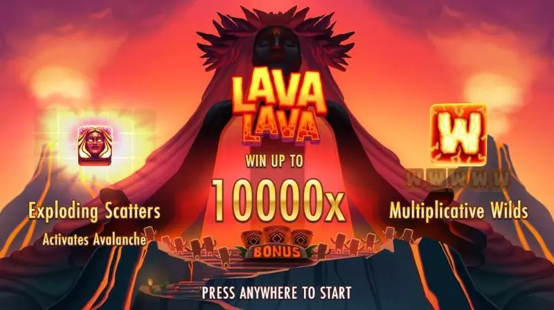 Lava Lava Thunderkick Slot Game released in March 2022 - Avalance Feature