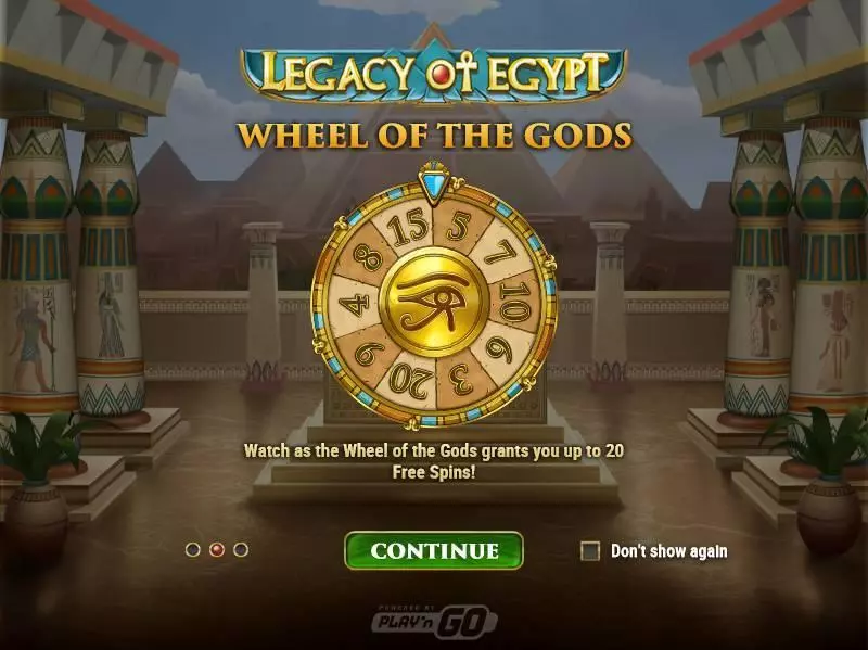 Legacy of Egypt Play'n GO Slot Game released in May 2018 - Free Spins