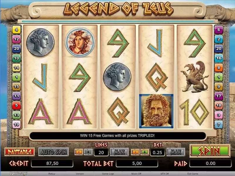 Legend of Zeus bwin.party Slot Game released in   - 