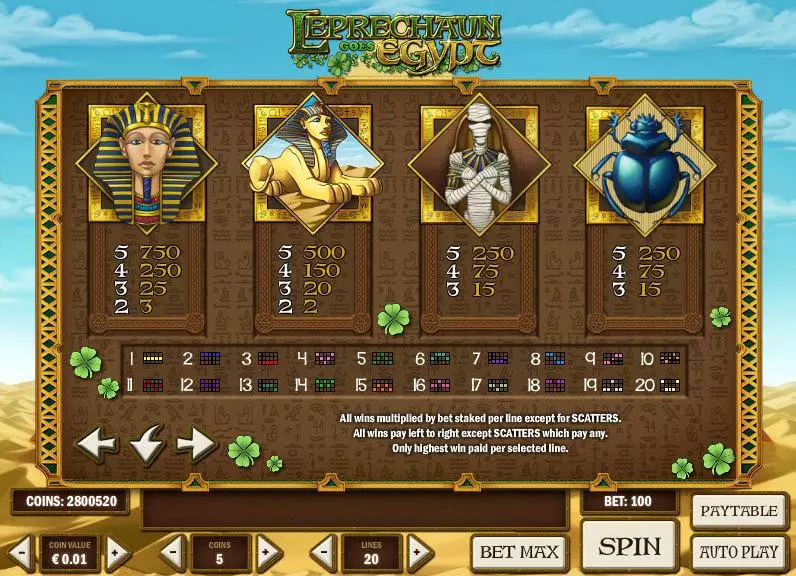 Leprechaun goes Egypt Play'n GO Slot Game released in   - On Reel Game
