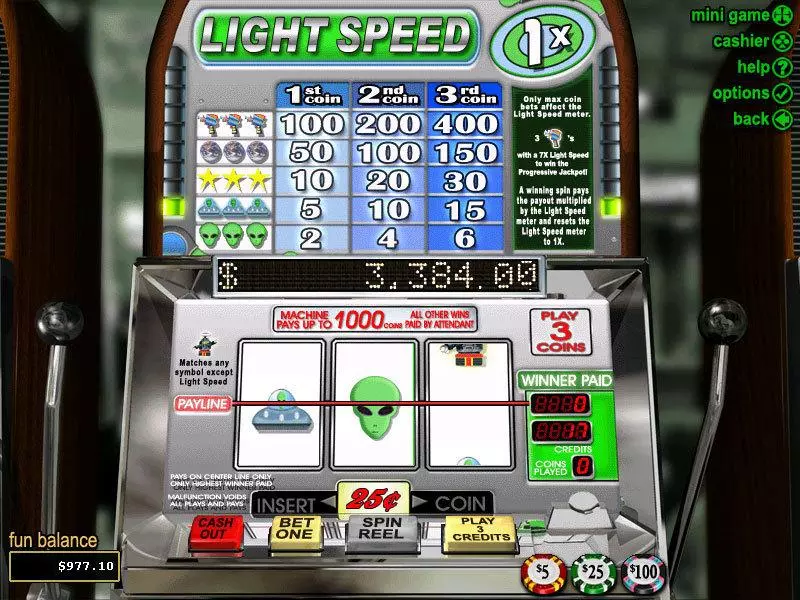 Light Speed RTG Slot Game released in   - Accumulated Bonus