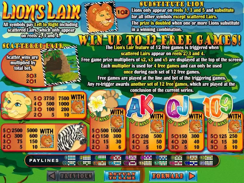 Lions Lair RTG Slot Game released in   - Free Spins